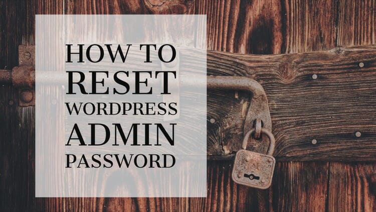 How to reset wordpress admin password using phpmyadmin wp developer